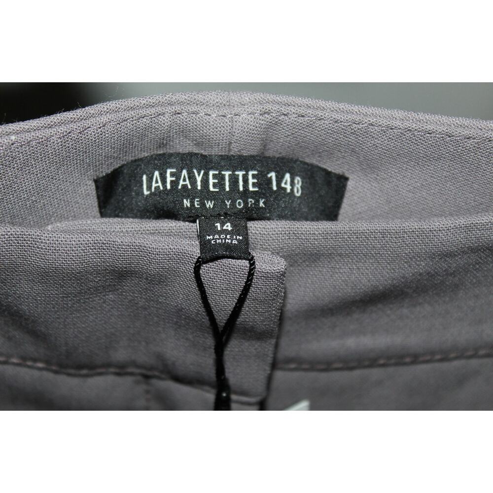 NWT Lafayette148 Trouser Wide Leg Pants Wool Blend Soapstone Size 14 H10126 - Picture 8 of 11